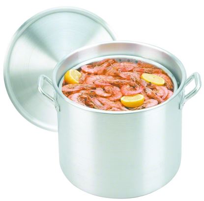 Picture of King Kooker KK80 Heavy Duty Alum Boiling Pot w/Lid & Basket 80Qt