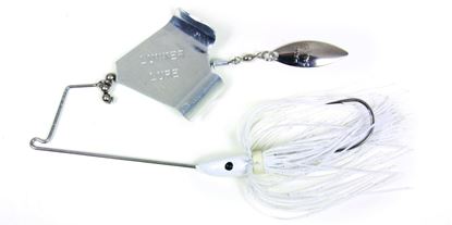 Picture of Lunker Lure 37121742 Jump'N Jak Buzz Bait, 1/2 oz, White Skirt/Silver Blade