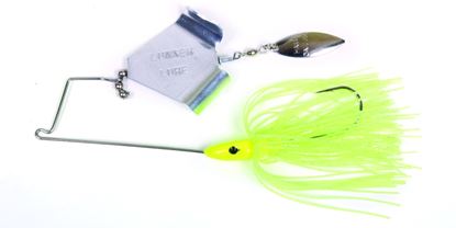 Picture of Lunker Lure 37120662 Jump'N Jak Buzz Bait, 1/2 oz, Chartreuse Skirt/Silver Blade