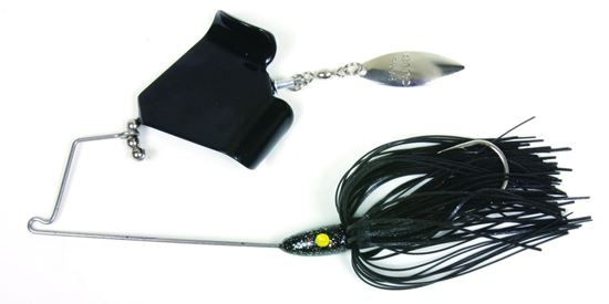 Picture of Lunker Lure 37120103 Jump'N Jak Buzz Bait, 1/2 oz, Black Skirt/Black Blade