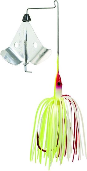 Picture of Strike King BBEB38-303 Bleeding Elite Topwater Buzzbait, 3/8 oz, Bleeding Chartreuse & White,1pk