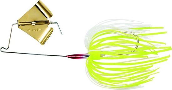 Picture of Terminator TBS12B02G Super Stainless Buzzbait, 1/2 oz, Chartreuse White Shad, Gold Blade