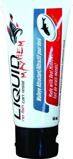 Picture of Liquid Mayhem WALL02-01 Walleye Attractant Garlic Minnow, 60 ml, 2 oz Tube