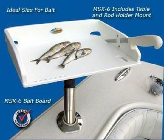 Picture of Deep Blue MSK-6 Small Bait Table w/ MSR Arm & MS202 Ball Mount 14"x11"