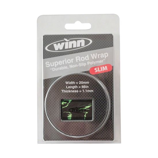 Picture of Winn Grips BOW11-BKC SLIM Rod Grip Overwrap, 66" L, 20mmW, Blk/Lime, All-Weather-Durable WD Polymer Material