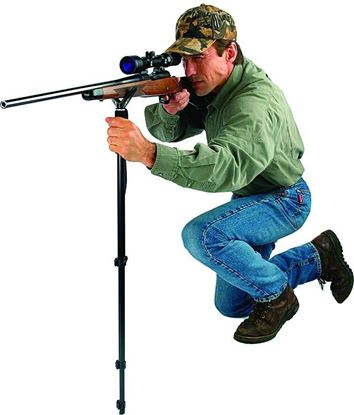 Picture of Allen 2163 Deluxe Shooter's and Camera Staff, Adjusts 21.5" to 61", Matte Black Aluminum