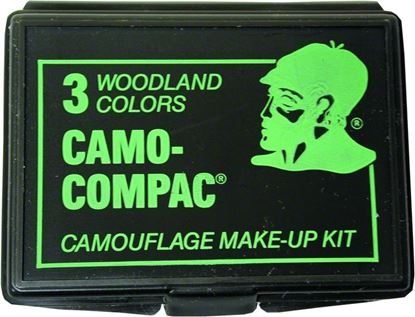 Picture of Hunters Specialties 00260 Camo-Compac 3-Color Woodland Makeup Kit GREEN,BLACK, & BROWN