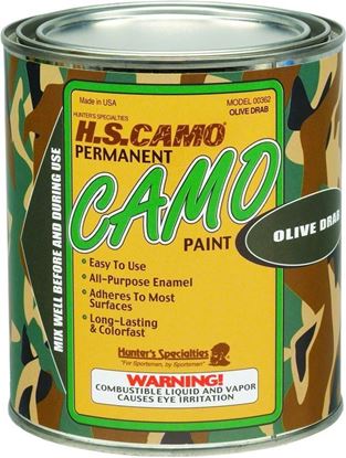 Picture of Hunters Specialties 00362 Camo Paint Quart Olive Drab