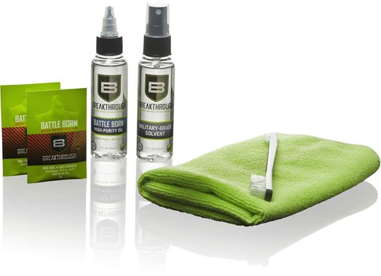 Picture of Breakthrough BT-101 Basic Cleaning Kit w/ Military-Grade Solvent - 2oz Bottle, High-Purity Oil - 2oz. Bottle