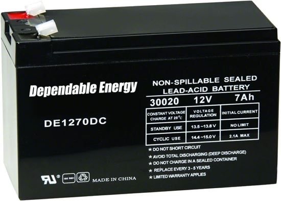 Picture of American Hunter DE-30020 DE1270DC 12V 7 Amp Hr Rechargeable Battery