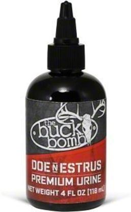 Picture of Buck Bomb 200008 Doe 'N Estrus, Liquid, 4oz w/ 4 wicks