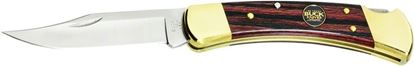 Picture of Buck 0110BRS Folding Hunter Lockback Knife, 3-3/4" SS Blade, Leather Sheath, Clam Pack