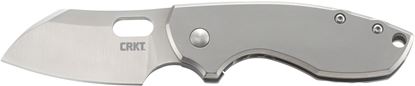 Picture of CRKT 5311 Pilar Compact Folding Knife, 2.4" Satin Blade, Frame Lock, Thumb Slot Deployment, SS Handle