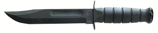 Picture of Ka-Bar 2-1211-6 Black Fighting Knife 7" Straight Edge Leather Sheath