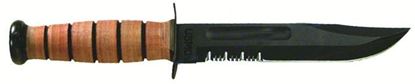 Picture of Ka-Bar 2-1218-5 Full-size USMC Fighting Knife, 7" Serrated Blade, Leather Sheath