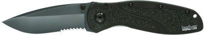 Picture of Kershaw 1670BLKST Blur Assisted Opening Folding Knife, 3.4" Partially Serrated Blade, Black Handle