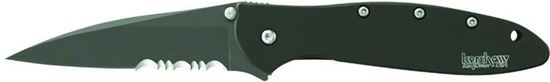Picture of Kershaw 1660CKTST Leek Assisted Opening Folding Knife, 3" Drop Point Blade, Flat Black