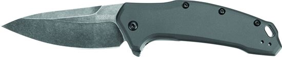 Picture of Kershaw 1776GRYBW Link Assisted Opening Folding Knife, 3" Blade, Grey Blackwsh 3.25" Flding Bld Asst Open w/Flipper