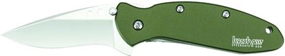 Picture of Kershaw 1620OL Scallion Assisted Opening Folding Knife, 2.4" Partially Serrated Blade, Olive Drab