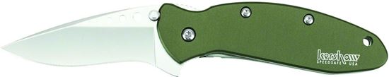 Picture of Kershaw 1620OL Scallion Assisted Opening Folding Knife, 2.4" Partially Serrated Blade, Olive Drab