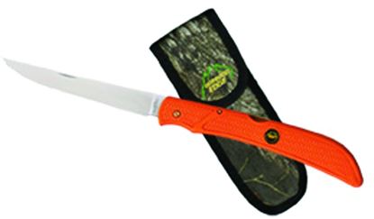 Picture of Outdoor Edge FBB-2 Folding Boning/Fillet Knife Blister Pack Orange Handle