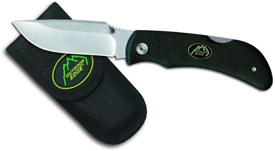 Picture of Outdoor Edge GL-10C Grip Lite Folding Knife, 3.2" Blade, (Kraton Handle)-Clam
