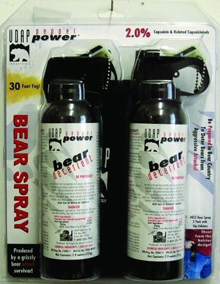 Picture of UDAP BS2 Bear Spray w/Holster, 35 ft, 7.90z., 225g, 2 Pack