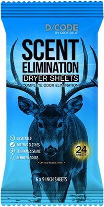 Picture of Code Blue OA1319 D/Code Dryer Sheets Unsented 24ct