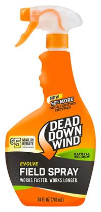 Picture of Dead Down Wind 1392418 Evolve 3D+ Odor Eliminator Field Spray Natural Woods 24oz