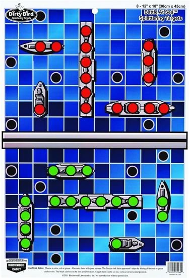 Picture of Birchwood Casey 35560 Pregame Battle at Sea 12x18 Splatter Target 8/Pk