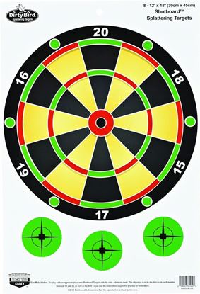 Picture of Birchwood Casey 35562 Pregame Shotboard 12x18 Splatter Target 8/Pk