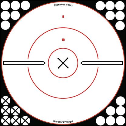 Picture of Birchwood Casey 34019 Shoot-N-C Bullseye 12" White/Black X Target 5/Pk