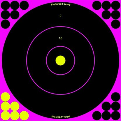 Picture of Birchwood Casey 34027 Shoot-N-C Pink 12" Bullseye Target 5/Pk