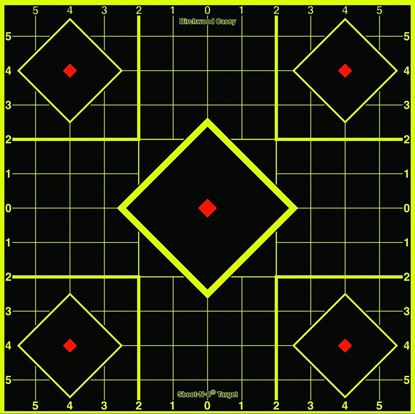 Picture of Birchwood Casey 34214 Shoot-N-C 12" Sight in Target with Paster 12 Targets