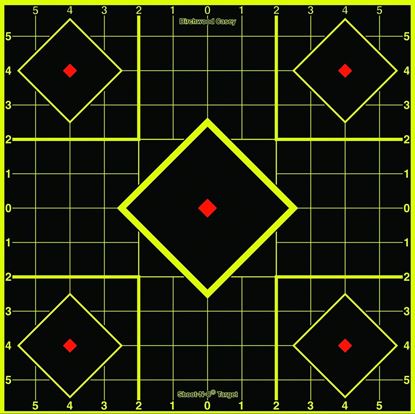 Picture of Birchwood Casey 34214 Shoot-N-C 12" Sight in Target with Paster 12 Targets