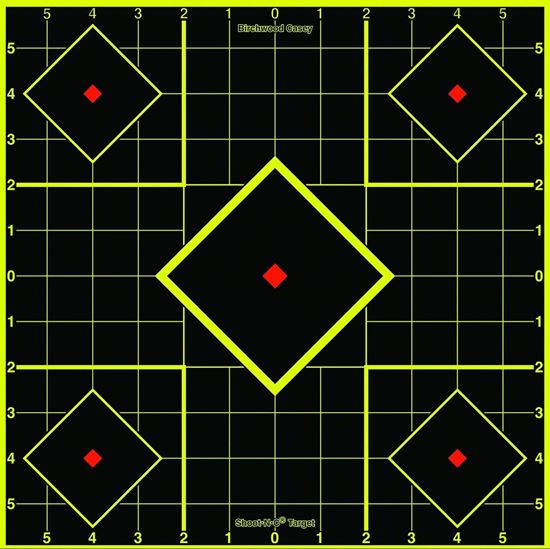 Picture of Birchwood Casey 34214 Shoot-N-C 12" Sight in Target with Paster 12 Targets