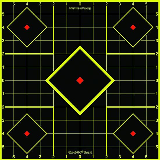 Picture of Birchwood Casey 34214 Shoot-N-C 12" Sight in Target with Paster 12 Targets