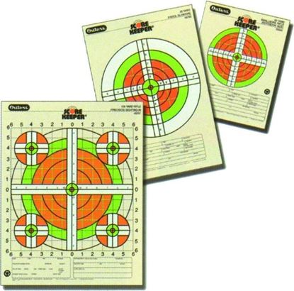 Picture of Champion 45760 Scorekeeper 25 Yd Pistol Slow Fire Target, Flourescent Orange/Green Bull, 11"x16", 12Pk