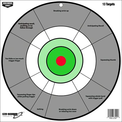 Picture of Birchwood Casey 37245 Eze-Scorer 12" Handgun Trainer Target 13 targets