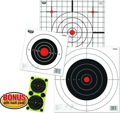Picture of Birchwood Casey 37826 Eze-Scorer Bullseye 8" Paper Target 26/Pk