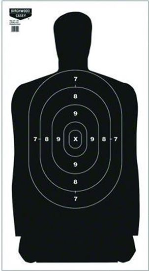 Picture of Birchwood Casey 37002 Eze-Scorer B-27 Silhoutte Target 24"x45" 100 Pack