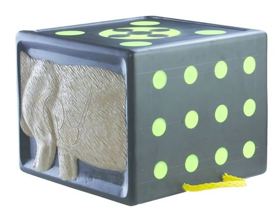 Picture of Rinehart 18311 Rhinoblock Target Deer Vitals 2 Sides Target Dots on 4 w/Replacable Insert