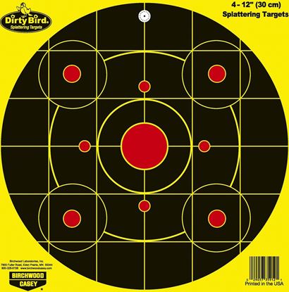 Picture of Birchwood Casey 35912 Dirty Bird Bullseye 12" Chart 12" Target