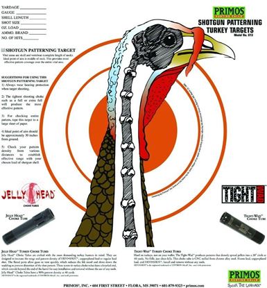 Picture of Primos 06041 Shotgun Patterning Turkey Targets with X-Ray, 10.75" x 11.5", 12 Pack