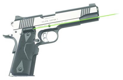 Picture of Crimson Trace LG-401G Lasergrips Laser Sight, Black, Pressure Sensor Activation, Green Laser, Fits 1911 Full-Size Pistols