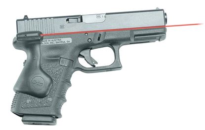 Picture of Crimson Trace LG-639 Lasergrips Laser Sight, Black, Pressure Sensor Activation, Red Laser, Fits Glock 19 Compact Pistols