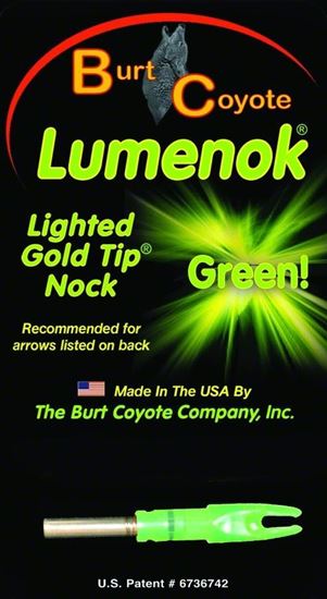 Picture of Lumenok GT1G Green Lighted Nock For Gold Tip 1Pk