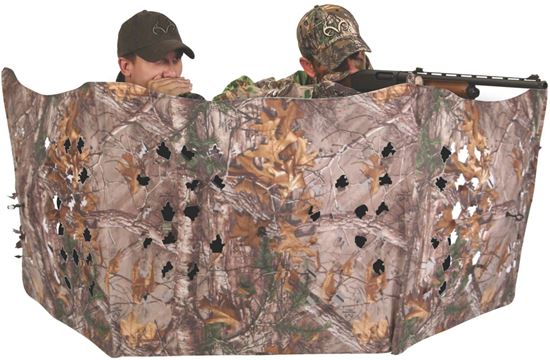 Picture of Ameristep 1RX2W112 Throwdown Three Panel Compact Blind, Hub Design, 91" x 25" Tall, Realtree Xtra, Wall Style No Roof