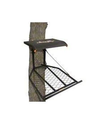 Picture of Muddy MFP1200 Boss XL Treestand Fixed Position, Flex-Tek Seat, Flips-up for full platform use, 25" W x 34" D platform,