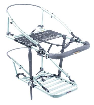 Picture of Ol'Man O-013-00 Alumalite CTS Climbing Stand, 21" Seat, 300 lbs Capacity, Smoke Grey Aluminum